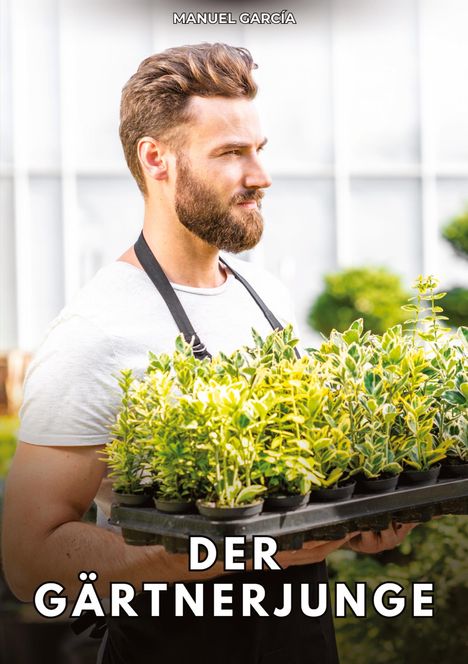 MANUEL GARCÍA, DER GÄRTNERJUNGE. Ein Mann mit Bart trägt Pflanzen in einem Gewächshaus.