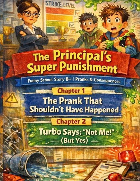 Ein humorvolles Schulbuch für Kinder ab 8 Jahren. Zwei Jungen mit grünem Schleim und eine strenge Lehrerin.