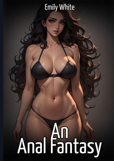 „Emily White: An Anal Fantasy“ zeigt eine Illustration einer Frau mit langen Haaren in schwarzer Unterwäsche.