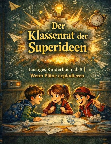 Der Klassenrat der Superideen. Lustiges Kinderbuch ab 8 | Wenn Pläne explodieren. Drei Kinder über Plänen, Papierflieger.