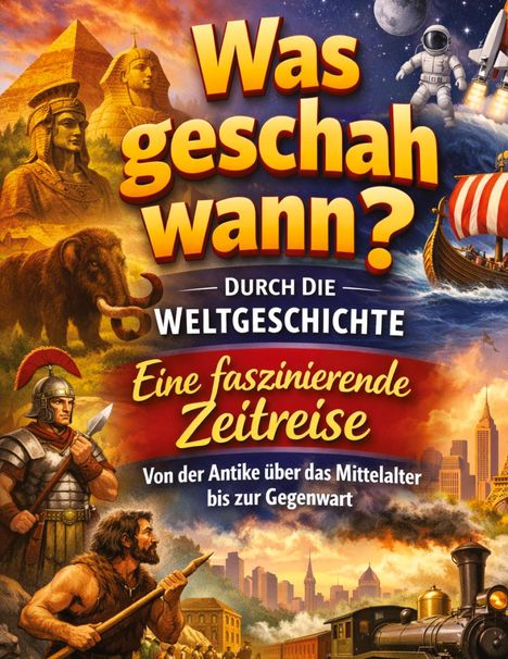 „Was geschah wann? Durch die Weltgeschichte. Eine faszinierende Zeitreise.“ Illustrationen von Geschichte und Wissenschaft.