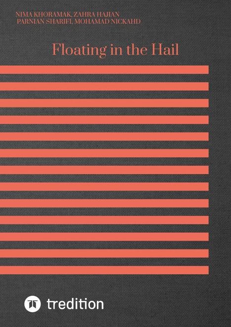 Titel: "Floating in the Hail". Autoren: Nima Khoramk, Zahra Hajian, Parnian Sharifi, Mohamad Nickahd. Rote Streifen auf dunklem Hintergrund.