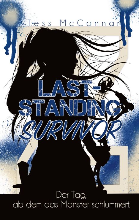 „Last-Standing Survivor“, „Der Tag, ab dem das Monster schlummert“, Silhouette einer Person mit langem Haar.