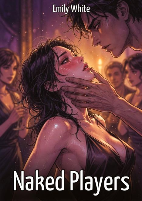 "Naked Players" und "Emily White" stehen im Vordergrund. Eine intensive, romantische Szene in einer glamourösen Umgebung.