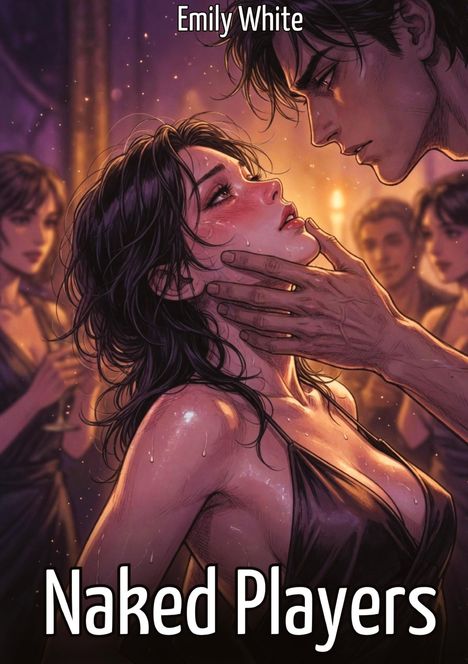 "Emily White", "Naked Players". Illustration: Intensiver Blickkontakt zwischen einem Paar auf einer Party; umgeben von Zuschauern.