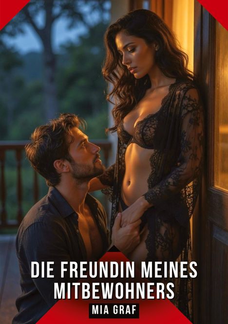 „DIE FREUNDIN MEINES MITBEWOHNERS - MIA GRAF“ zeigt einen Mann, der eine Frau in Spitze bewundert.