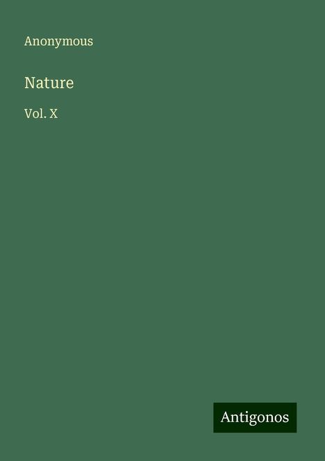 Anonymous: Nature, Buch