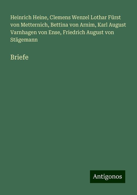 Heinrich Heine: Briefe, Buch