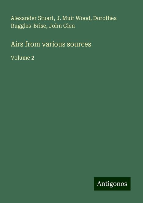 Alexander Stuart: Airs from various sources, Buch