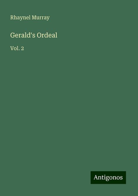 Rhaynel Murray: Gerald's Ordeal, Buch