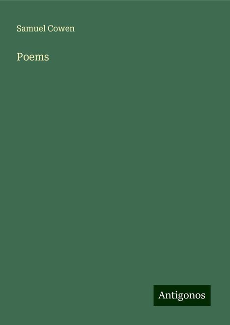 Samuel Cowen: Poems, Buch