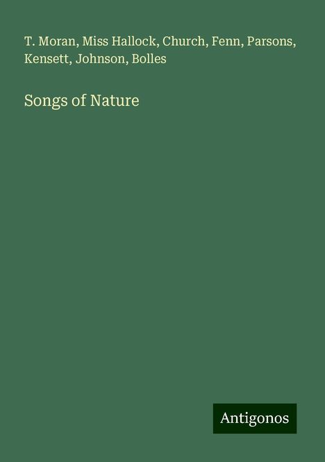 T. Moran: Songs of Nature, Buch