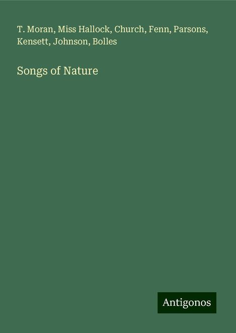 T. Moran: Songs of Nature, Buch