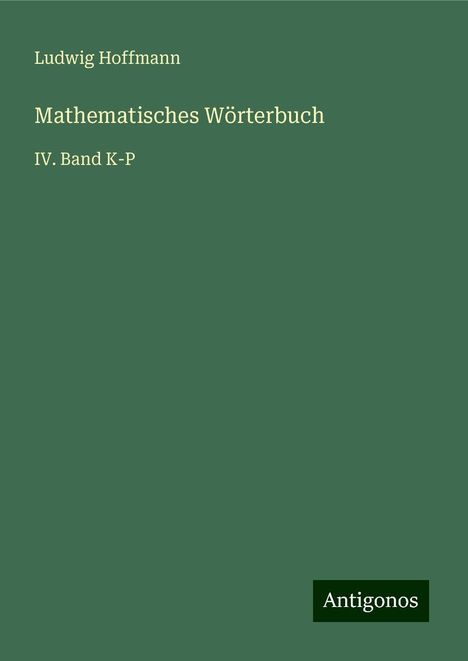 Ludwig Hoffmann (1925-1999): Mathematisches Wörterbuch, Buch