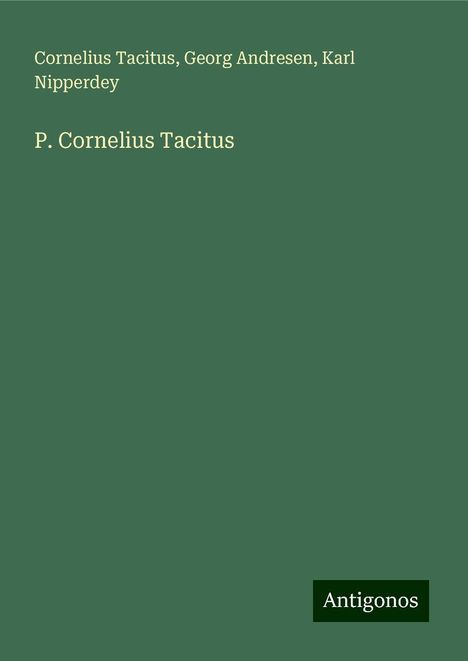 Cornelius Tacitus: P. Cornelius Tacitus, Buch