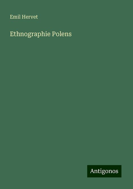 Emil Hervet: Ethnographie Polens, Buch