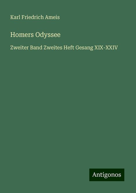 Karl Friedrich Ameis: Homers Odyssee, Buch