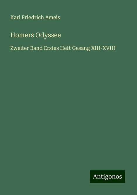 Karl Friedrich Ameis: Homers Odyssee, Buch