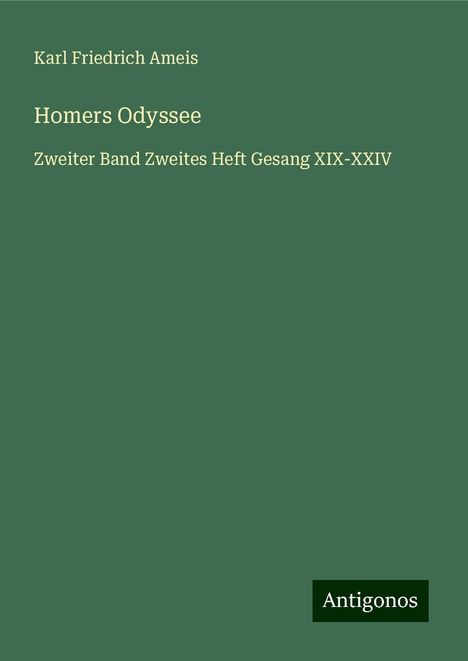 Karl Friedrich Ameis: Homers Odyssee, Buch