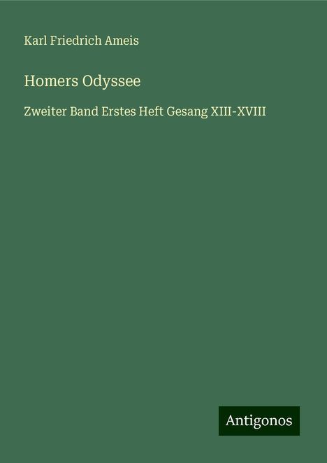 Karl Friedrich Ameis: Homers Odyssee, Buch