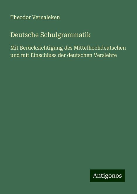 Theodor Vernaleken: Deutsche Schulgrammatik, Buch