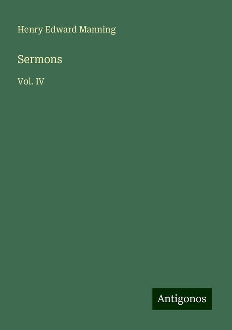 Henry Edward Manning: Sermons, Buch