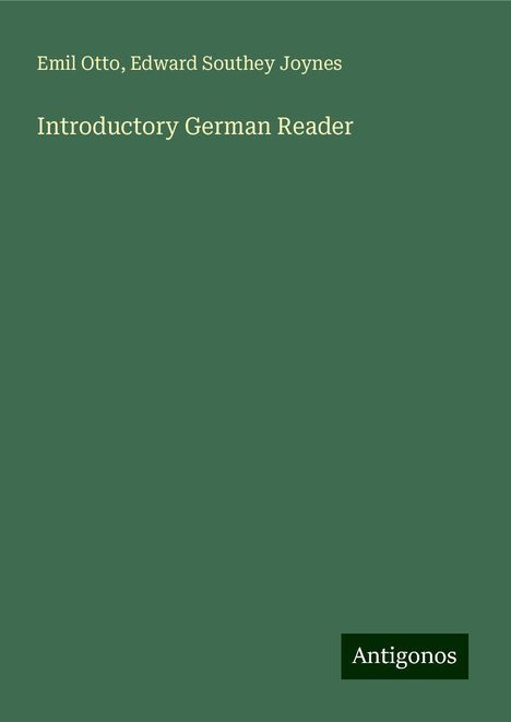 Emil Otto: Introductory German Reader, Buch