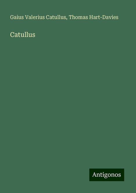 Gaius Valerius Catullus: Catullus, Buch