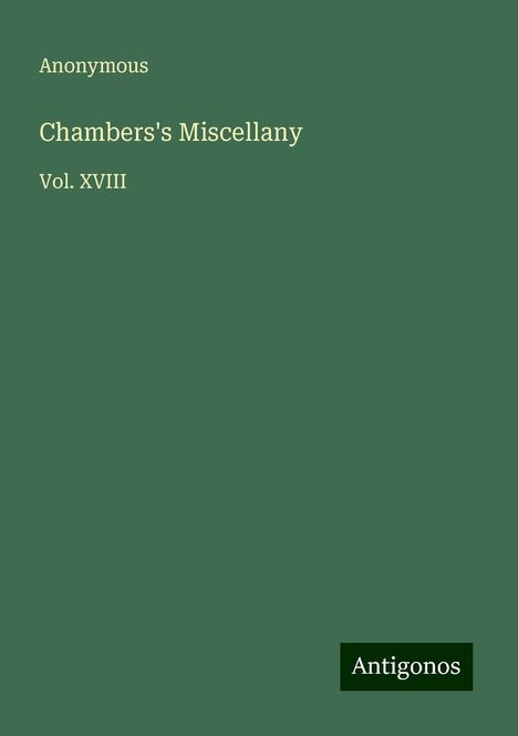 Anonymous: Chambers's Miscellany, Buch