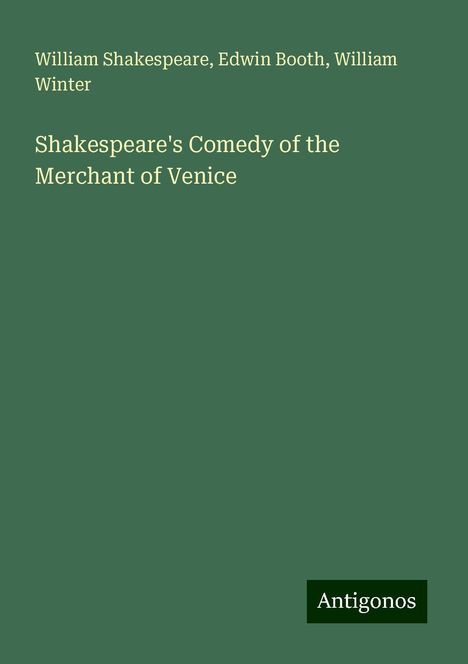 William Shakespeare: Shakespeare's Comedy of the Merchant of Venice, Buch