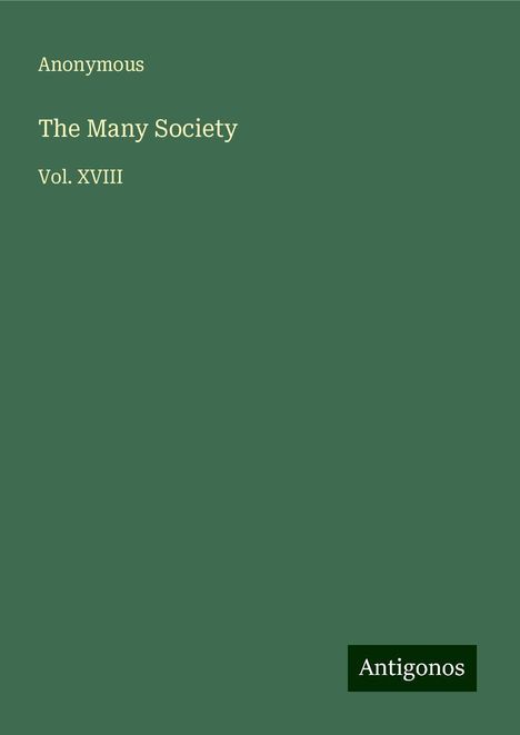 Anonymous: The Many Society, Buch