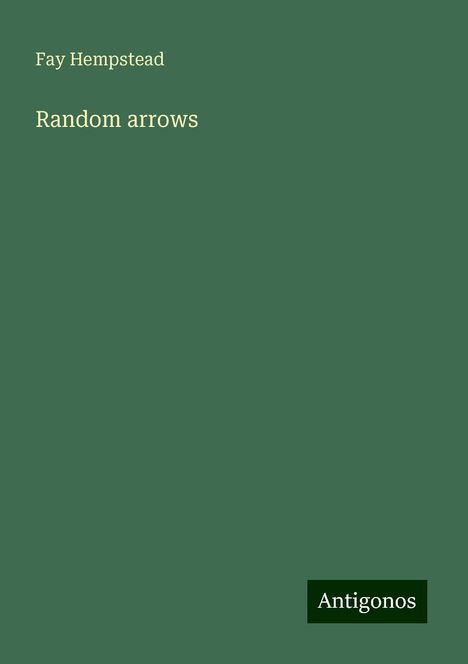 Fay Hempstead: Random arrows, Buch