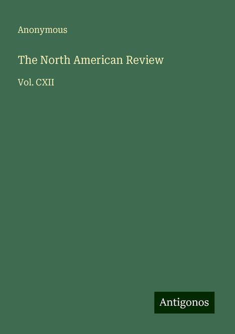 Anonymous: The North American Review, Buch