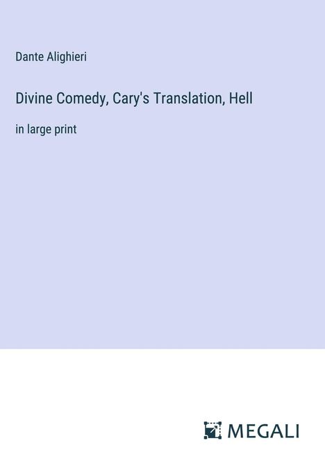 Dante Alighieri: Divine Comedy, Cary's Translation, Hell, Buch