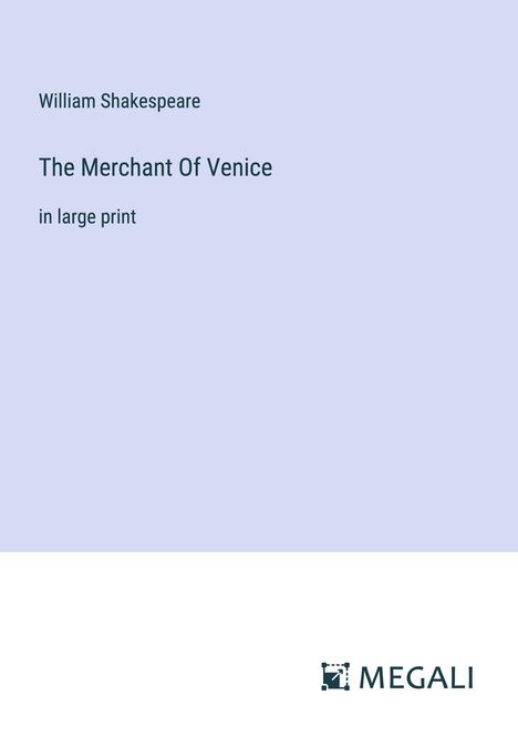 William Shakespeare: The Merchant Of Venice, Buch