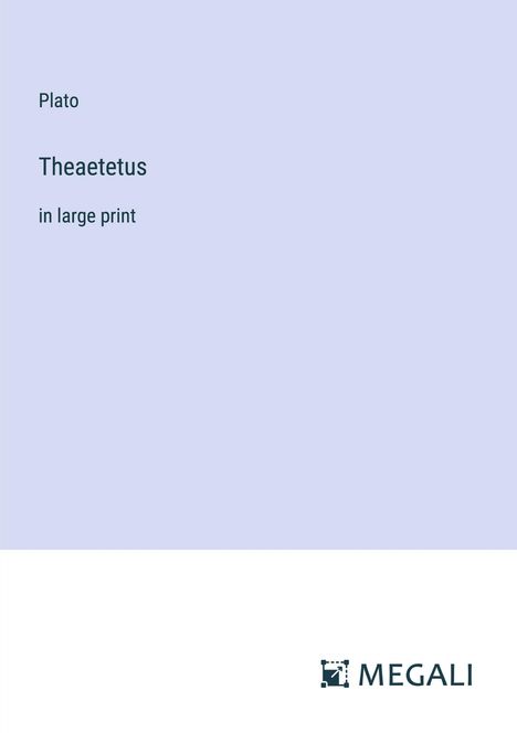 Plato: Theaetetus, Buch