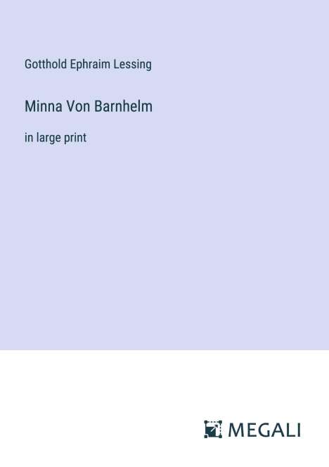 Gotthold Ephraim Lessing: Minna Von Barnhelm, Buch
