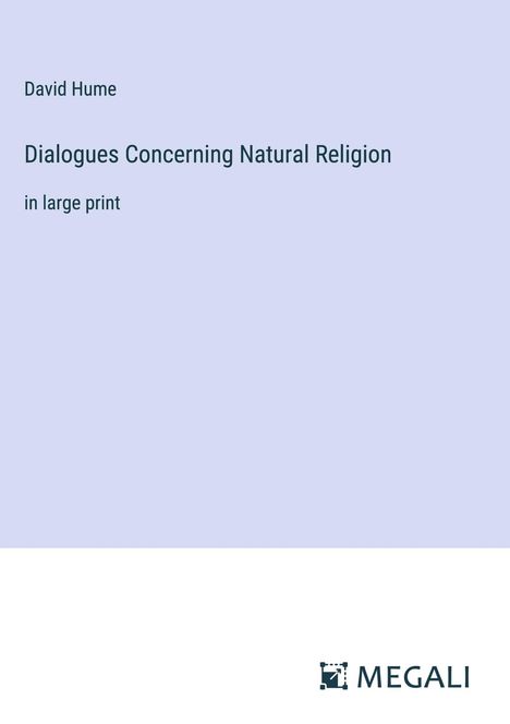 David Hume: Dialogues Concerning Natural Religion, Buch