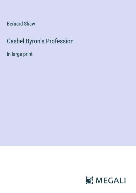 Bernard Shaw: Cashel Byron's Profession, Buch