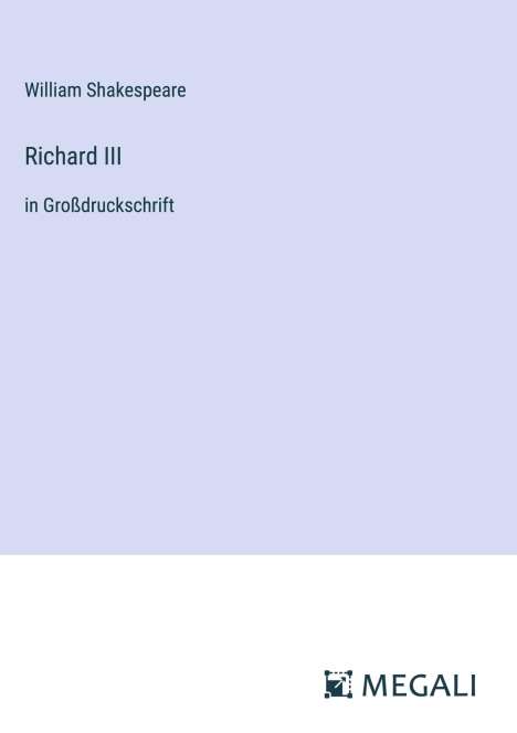 William Shakespeare: Richard III, Buch