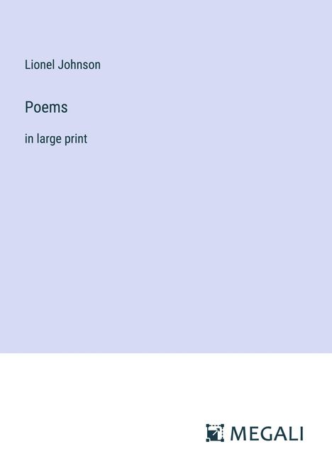 Lionel Johnson: Poems, Buch