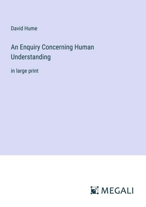 David Hume: An Enquiry Concerning Human Understanding, Buch