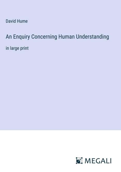 David Hume: An Enquiry Concerning Human Understanding, Buch