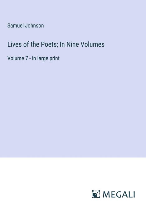 Samuel Johnson: Lives of the Poets; In Nine Volumes, Buch