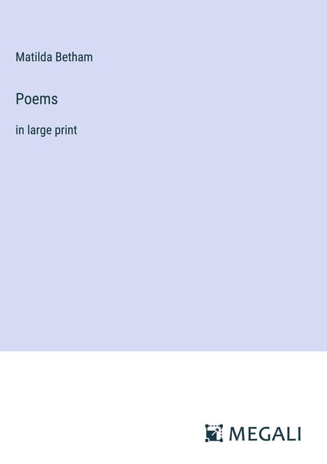 Matilda Betham: Poems, Buch
