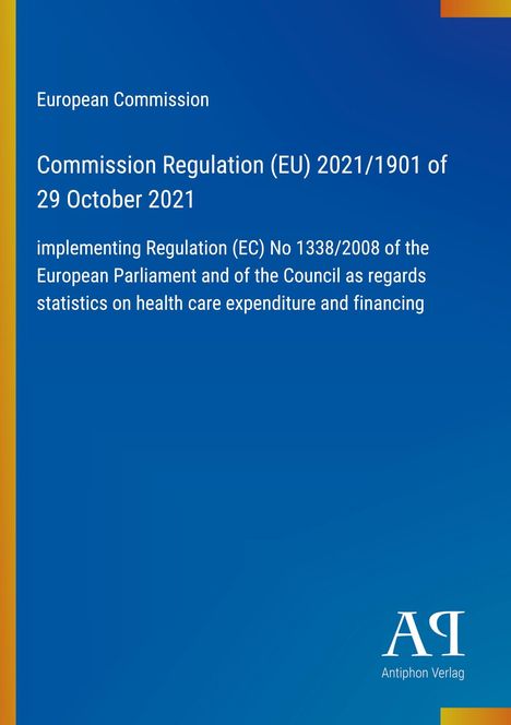 Titel: "Commission Regulation (EU) 2021/1901 of 29 October 2021"; blaue Hintergrundfarbe mit Logo unten.