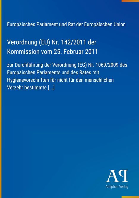 Text über EU-Verordnung, Datum, Durchführung, Hygieneregeln. Blaues Design, Logo "AP Antiphon Verlag" unten rechts.