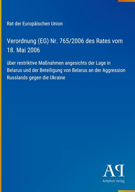 Text der EU über Maßnahmen gegen Belarus' Beteiligung an Russlands Aggression gegen die Ukraine. Blaues Hintergrunddesign.
