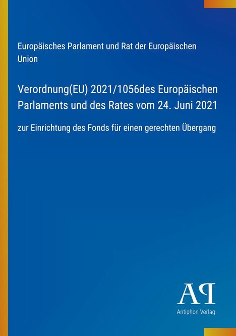 Text zur EU-Verordnung von 2021, blauer Hintergrund, vertikaler gelber Streifen links, Logo unten rechts.