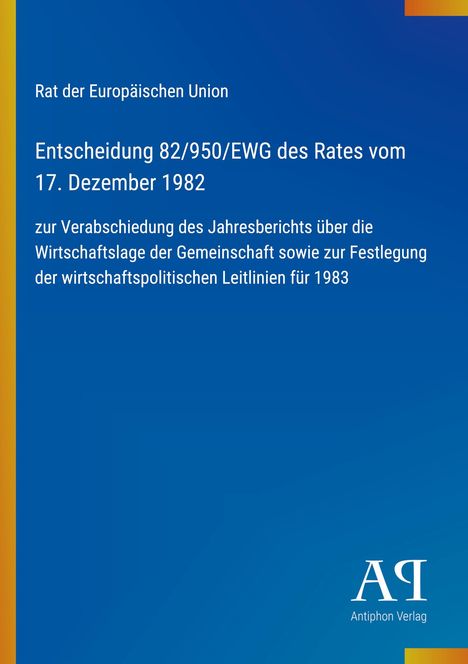Oben steht: "Rat der Europäischen Union". Darunter folgt der Titel einer Entscheidung und weiterer Text. Rechts unten ist ein Logo.